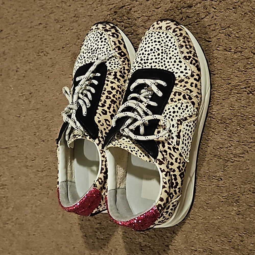 Dolce vita cheetah & pink bling sneakers